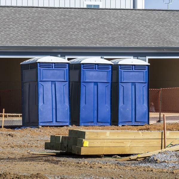 Heavy-duty construction site porta potty in Hanford, California